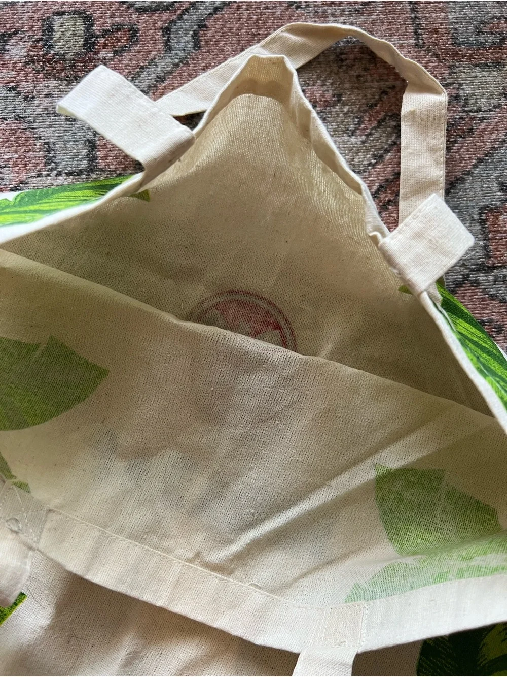 Bacardí Cotton Canvas Tote with Green Palm Print